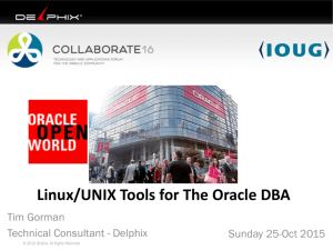 Linux/UNIX Tools for the Oracle DBA