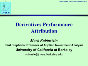 Derivatives Performance Measurement