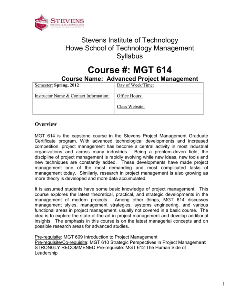 course-name-advanced-project-management