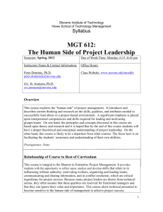 The Human Side of Project Leadership