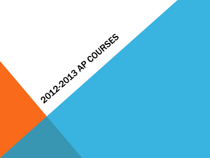 2012-2013 AP Courses