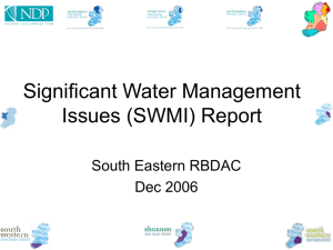 SWMI Presentation - South Eastern River Basin District