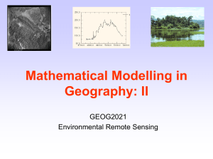 modelling 2 - UCL Department of Geography