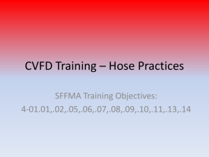 CVFD Training * Hose Practices - Crosby Volunteer Fire Department