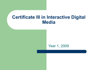 Certificate 2 in Multimedia