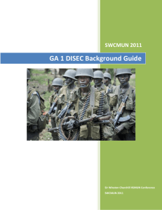 GA 1 DISEC Background Guide SWCMUN 2011