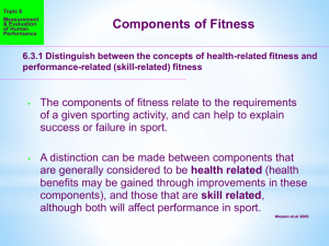Components of Fitness 6.3.2 Outline the major