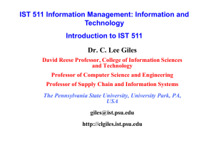 What is Information - Professor C. Lee Giles