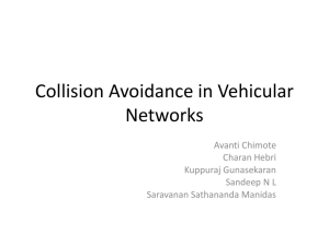 Vehicle to RoadSide Communication for Collision Avoidance