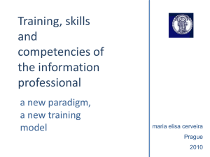 Training, skills and competencies of the information professional
