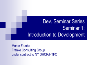 2010 Development Seminar #1 "Introduction to Development"