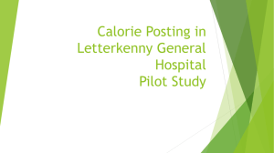 Calorie Posting in Letterkenny General Hospital Pilot Study