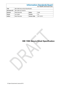 ISB 1596 Secure Email Specification Amendment History