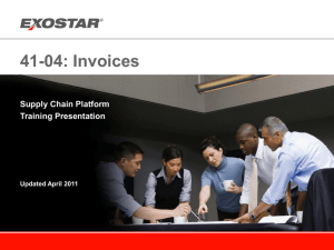 Invoice - MyExostar