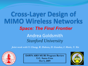 Cross-layer Design of MIMO Wireless Networks