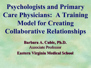 Psychologists and Primary Care Clinicians