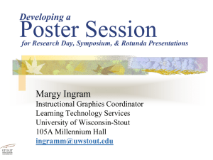 Developing a Poster Session - University of Wisconsin