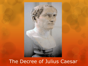 The Decree of Julius Caesar