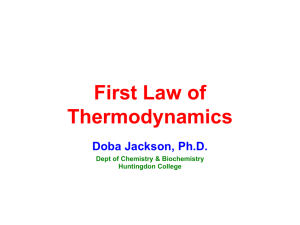 First Law of Thermodynamics