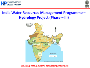India Water Resources Management Program * Hydrology Project