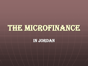 The Microfinance in Jordan