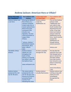 Andrew Jackson: American Hero or Villain?