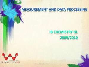 Measurement and data processing