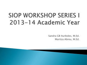 SIOP Workshop SeriesI Feb 10, 2013-14.