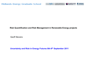 Risk Quantification and Risk Management in Renewable Energy