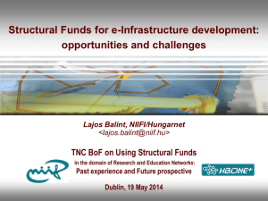 Structural Funds for e-infrastructure development