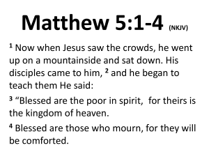 Matthew 5:1-4
