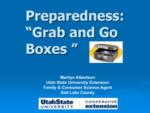 Grab & Go Boxes/Organizing Your Important Papers POWERPOINT