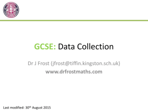 GCSE: Data Collection