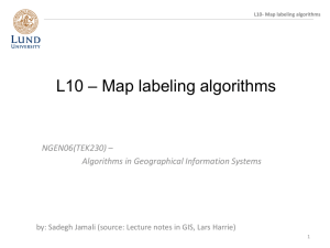 L10: Map labelling algorithms