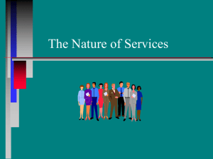 The Nature of Services - Cameron School of Business