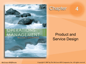 Product and Service Design