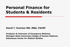 Personal Finance for Young Physicians