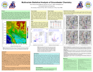 Multivariate Analysis of Groundwater Chemistry