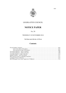 notice paper 20 - Parliament of New South Wales