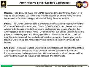 Army Reserve Senior Leader's Conference