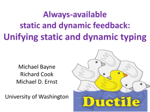 Always-available static and dynamic feedback: Unifying static and