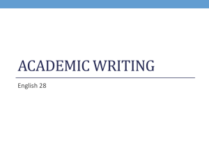 Academic Writing - English 28