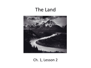 Ch. 1 Lesson 2 The Land