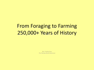 Foraging to Farming ppt