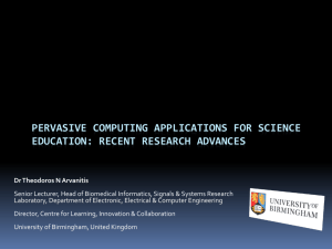 Pervasive Computing Applications for Science Education: Recent