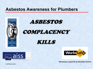 asbestos awareness workshop - Asbestos