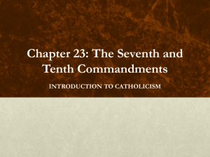 2. The Seventh and Tenth Commandments