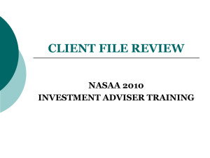 CLIENT FILE REVIEW