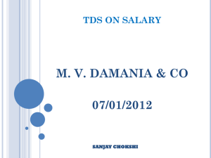 tds on salary u/s. 192