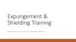 Expungement & Shielding - Maryland Volunteer Lawyers Service